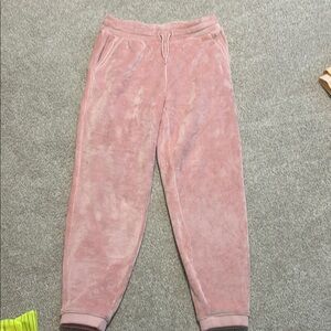 Athleta girl fuzzy Pink Jogger Pants
